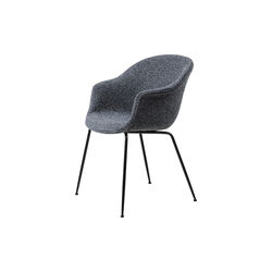 Bat Dining Chair Fully Upholstered, Around Boucl&eacute; 023/black matt, GUBI