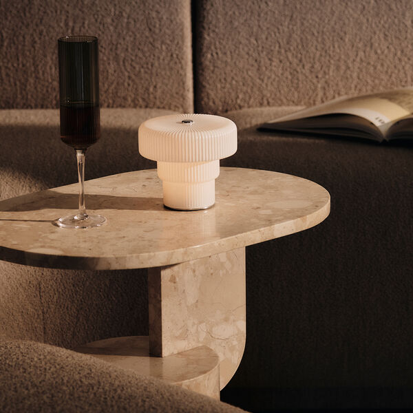 Ripple Portable Lamp | H 10 | White | Belysning, Ferm Living