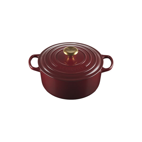 Signature rund st&oslash;bejernsgryde &Oslash; 24 cm, garnet, Le Creuset