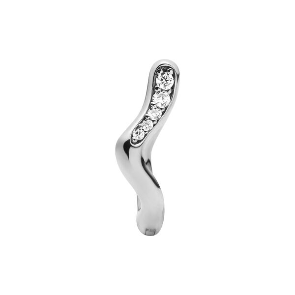Yasmin Huggie, silver, Maria Black