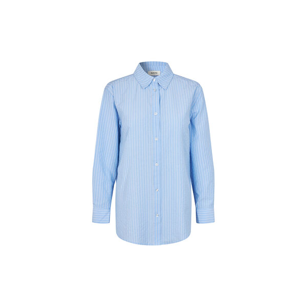 Viggemd stripe shirt, blue and white stripe, Modstr&ouml;m