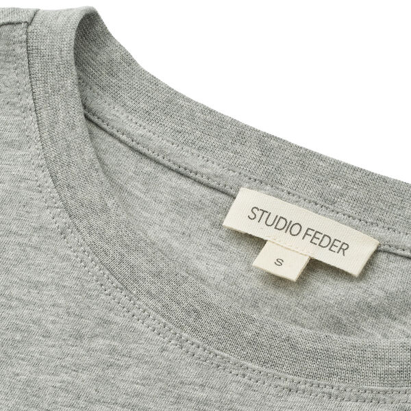 Freya langærmet T-shirt, grey melange, Studio Feder