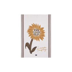 Sun Flower Org Cotton Kitchen Towel, white/stone, Lexington