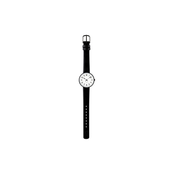 Station armbåndsur, white/black/black, Arne Jacobsen Watches