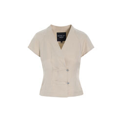 Sukosu kort&aelig;rmet bluse, ivory, BITTE KAI RAND