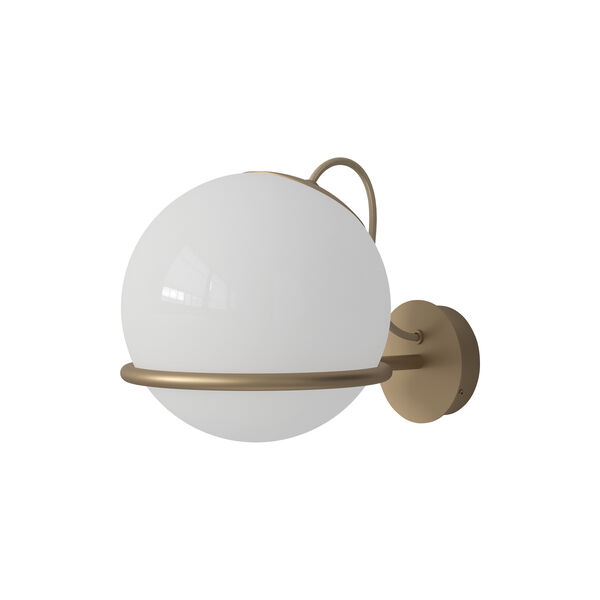 Model 237/1 Wall Lamp, opaline/champagne, Astep