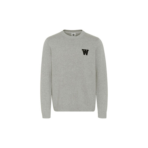 WWTay Pullover, light melange grey, Wood Wood
