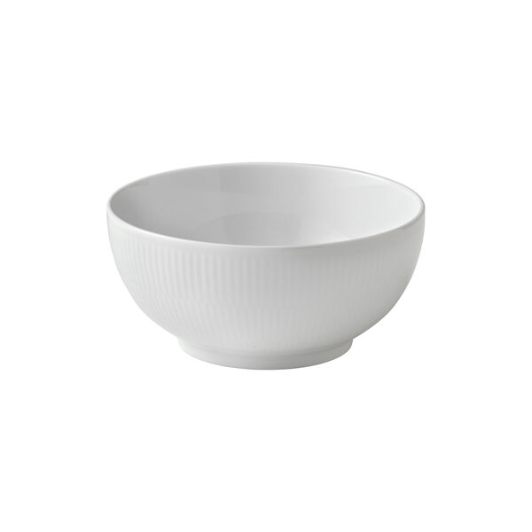 Hvid Riflet sk&aring;l 110 cl, Royal Copenhagen