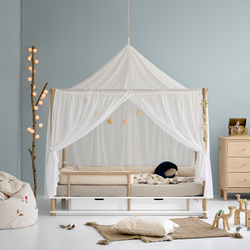 Camp himmelseng, hvid/eg, Oliver Furniture