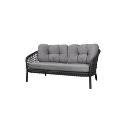 Ocean large 2-pers. sofa, dark grey, Cane-line