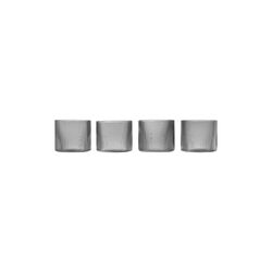 Ripple Low Glasses 4 pcs, smoked grey, ferm LIVING