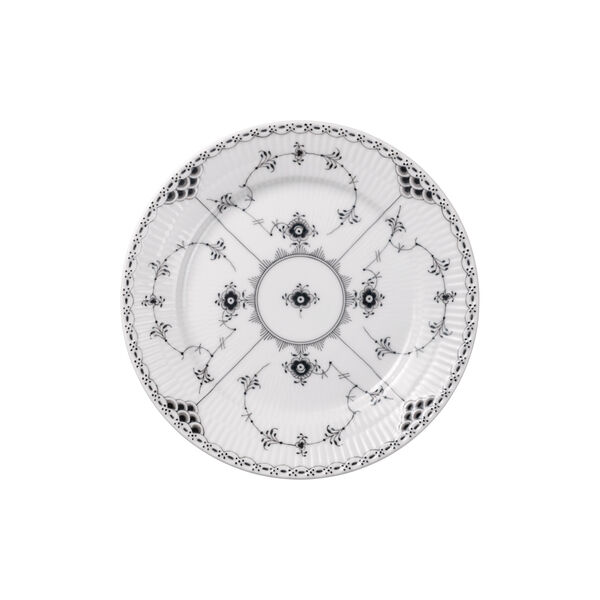 Sort Musselmalet Halvblonde tallerken &Oslash; 19 cm, Royal Copenhagen