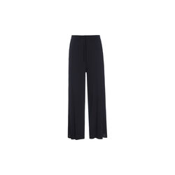 Wide-Leg ECOVERO&trade; Jersey Trousers | Black | Bukser, Henriette Steffensen Copenhagen