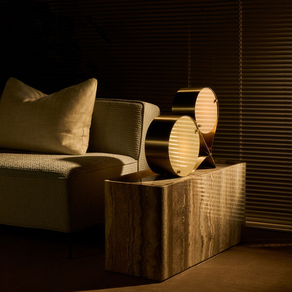 Coppia Table Lamp, ivory/blush, GUBI