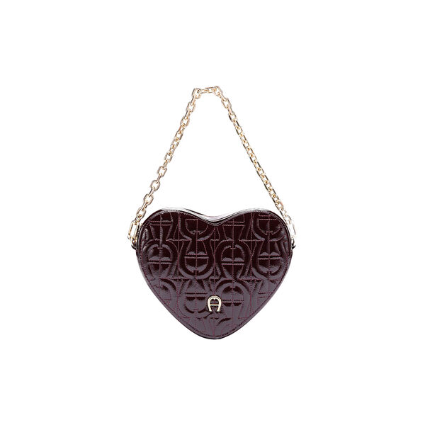 Fashion heart shaped pouch, port red, Aigner