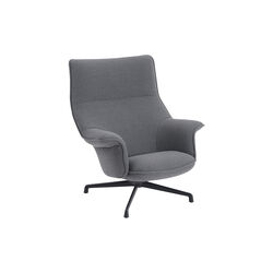 Doze Lounge Chair with Swivel Base, ocean/anthracite black, Muuto