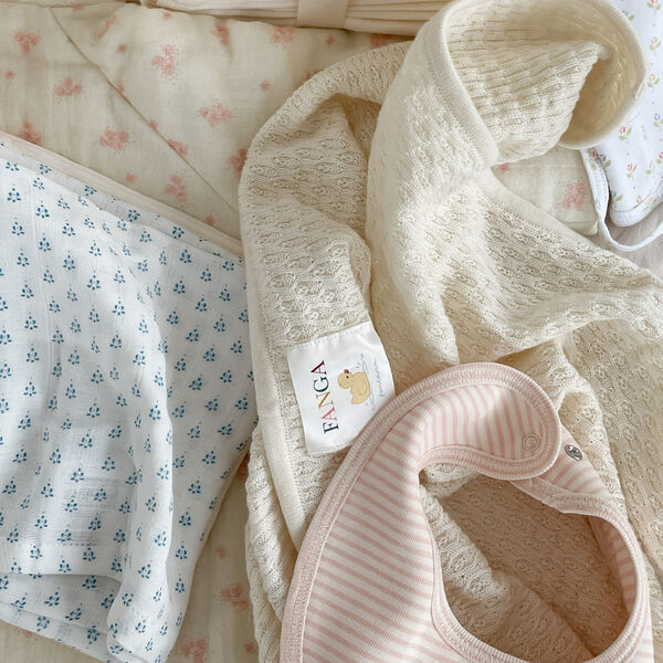 Fio Stripe 2-pack Bibs, blush mix, Konges Sl&oslash;jd