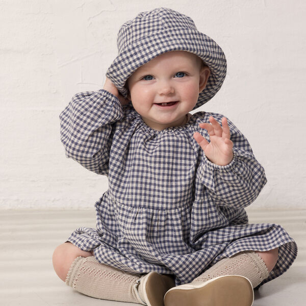 Dawson B Dress, marine check, MarMar Copenhagen