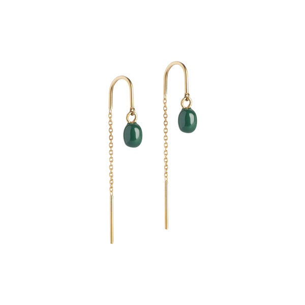 Eleanor &oslash;reringe, guld/petrol green, ENAMEL Copenhagen