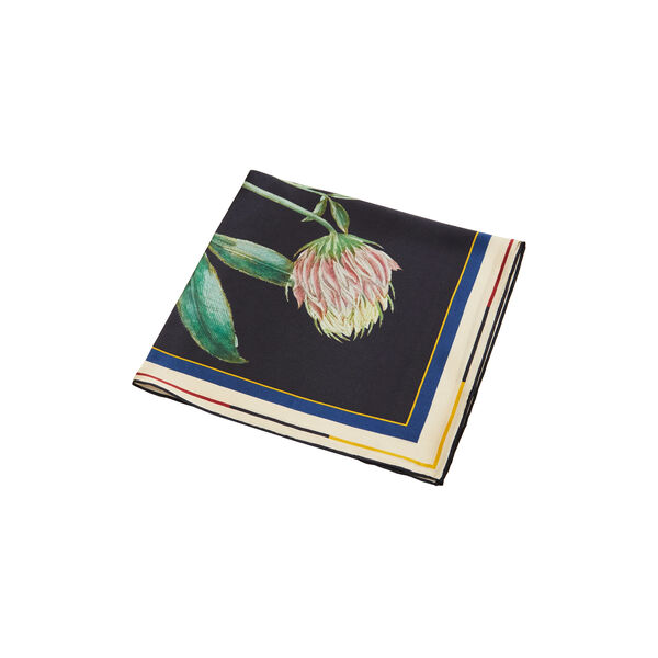 Trifolium silketørklæde, navy blue/golden sand, Flora Danica Denmark