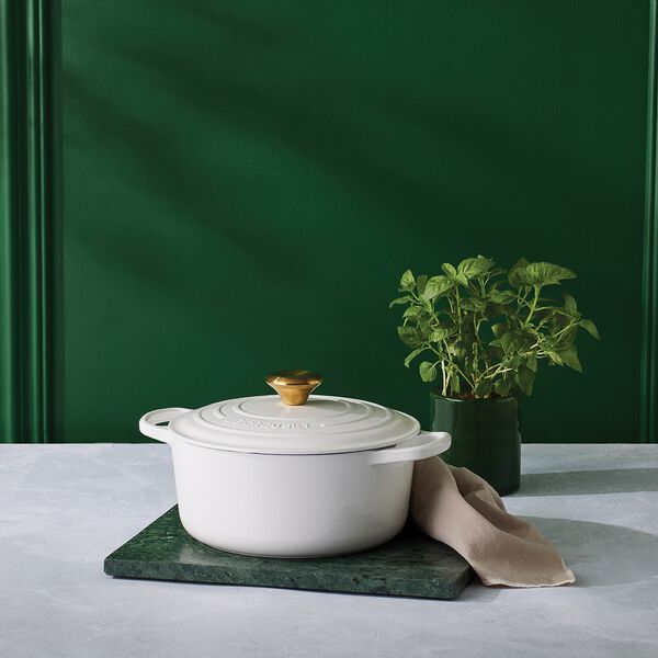 Signature rund st&oslash;bejernsgryde &Oslash; 24 cm, white, Le Creuset