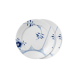 Bl&aring; Mega Riflet tallerken &Oslash; 27 cm 2 stk., Nr. 2, Royal Copenhagen