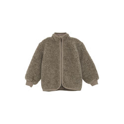 Jacket Wool Teddy with Lining, camel melange, HUTTEliHUT