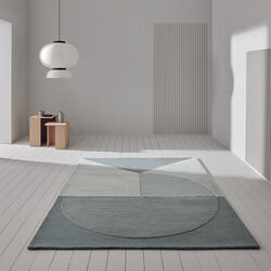 Satomi gulvt&aelig;ppe, aqua, Linie Design