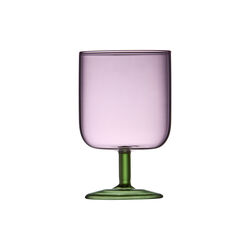 Torino vinglas 2 stk., pink/gr&oslash;n, Lyngby Glas