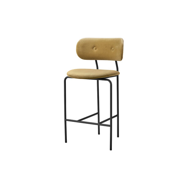 Coco Counter Chair, Velvet 294/black matt, GUBI