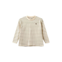 PenillaKB T-shirt Long Sleeve, off white striped, Sofie Schnoor