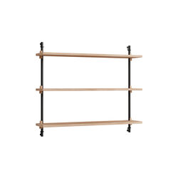 Wall Shelving Small, oak/black, MOEBE