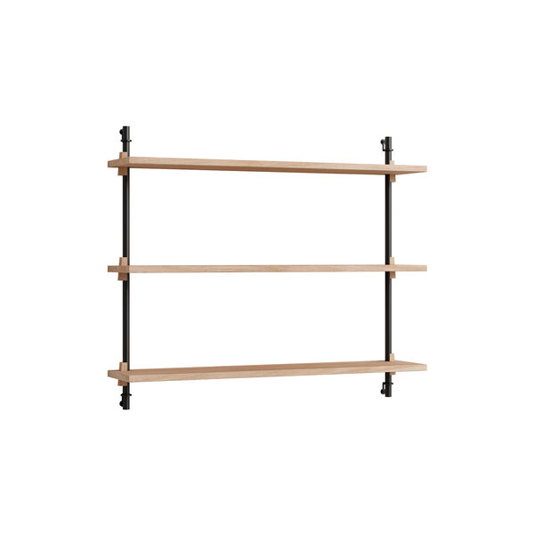 Wall Shelving Small, oak/black, MOEBE