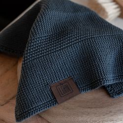 Strikket Klud, dark grey, By LOHN