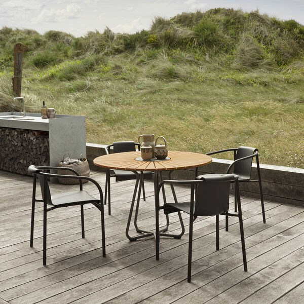 NAMI spisebordsstol med armlæn, black, HOUE