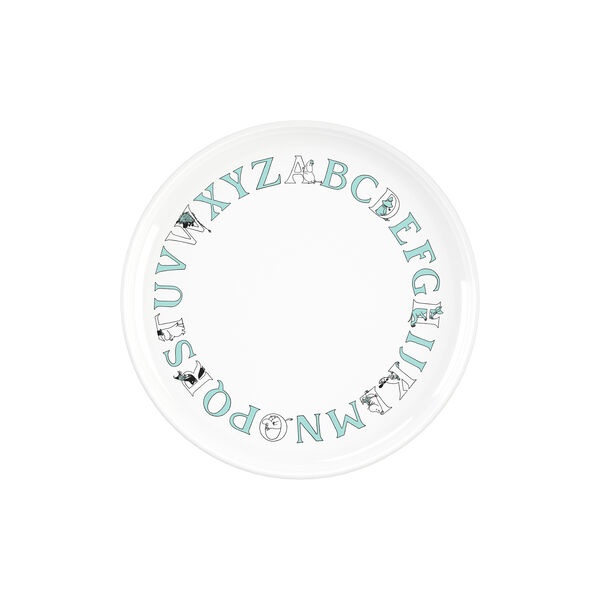 Moomin ABC tallerken &Oslash; 20 cm, moomin turqouise, RIG-TIG