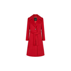 Cashmere Coat W Clareta Belt Midi, medium red, SAND Copenhagen