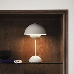 Flowerpot VP9 Portable Table Lamp, matt white, &Tradition