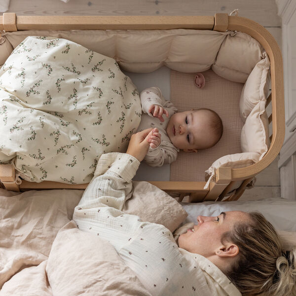 Sebra Bedside Crib, wooden edition, Sebra
