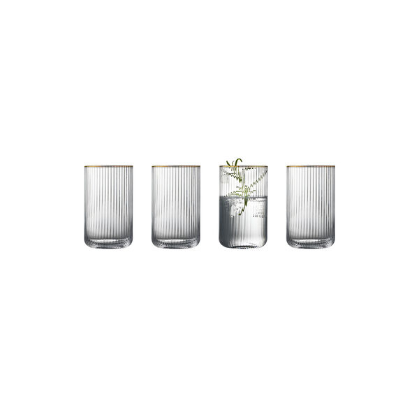 Palermo Gold highball glas 4 stk., Lyngby Glas