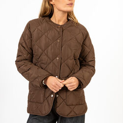 CC Heart ASTA quilted loose jacket, chocolate brown, Coster Copenhagen