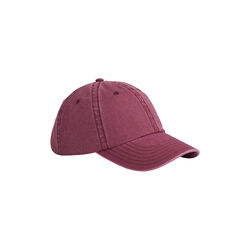 DOUGLAS Washed Dad Cap, maroon, UPFRONT