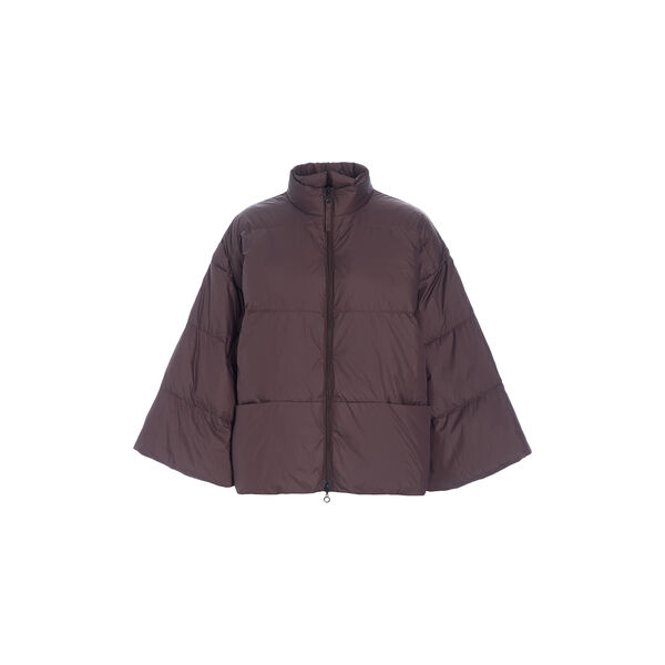 Feather down jakke med krave, raisin, BITTE KAI RAND