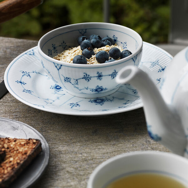 Musselmalet Riflet sk&aring;l 47 cl, Royal Copenhagen