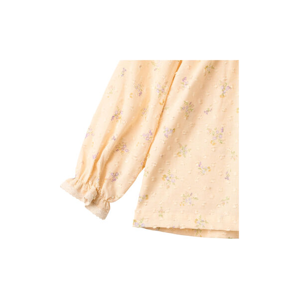 Blouse Merle, barely apricot flowers, Wheat