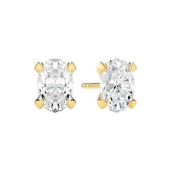 Grace Ovale Solitaire &Oslash;reringe | 14 kt. Guld | 1,00 ct, Sif Jakobs Jewellery