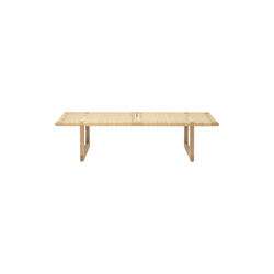 BM0488L Table Bench bord, olieret eg/rattan, Carl Hansen & S&oslash;n