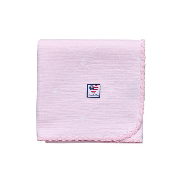 Icons Baby Signature Star Organic Cotton Throw, pink/white, Lexington