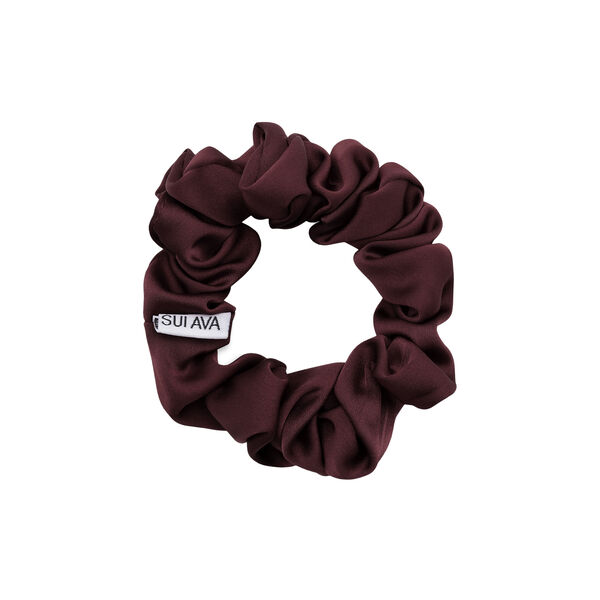 Ruched Ribbon Scrunchie, burgundy, SUI AVA