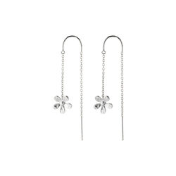 Wild&nbsp;Poppy&nbsp;Earchains, s&oslash;lv, Pernille Corydon Jewellery
